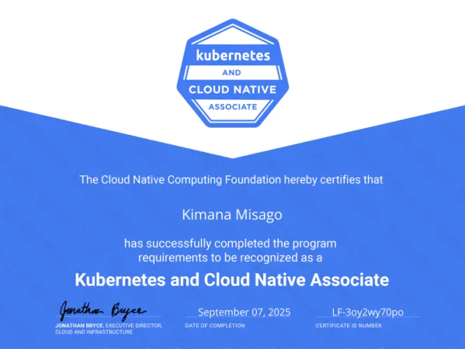 🚀 My Journey Through the Andela Program and KCNA Certification